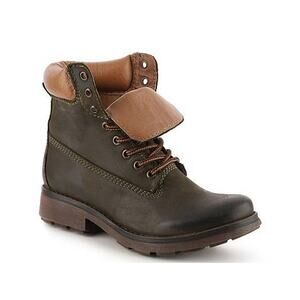 Steve Madden Parley Combat Ankle Boots Olive Green Sz 8